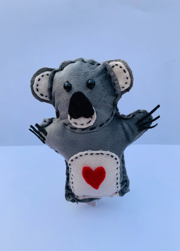 Handmade Koala Finger Puppets