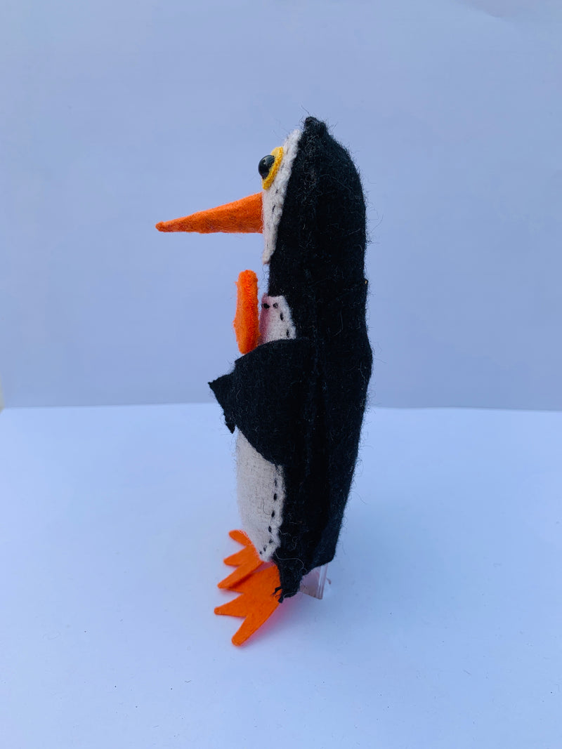 Goodness the Penguin 🐧 Handmade ginger puppet